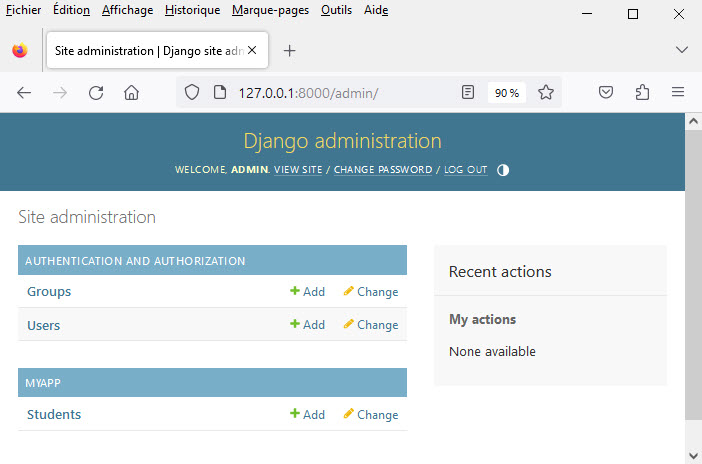 add model in django admin