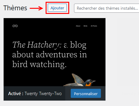 Ajouter un theme wordpress