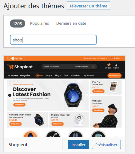 theme woocommerce shopient