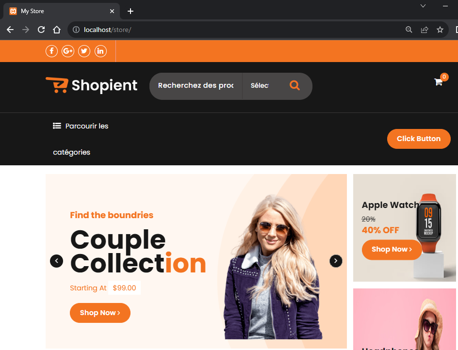 home page woocommerce theme shopient