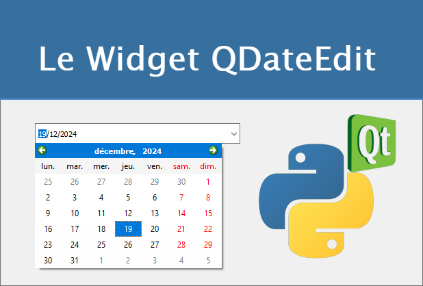 Le Widget QDateEdit PyQt5 En Python